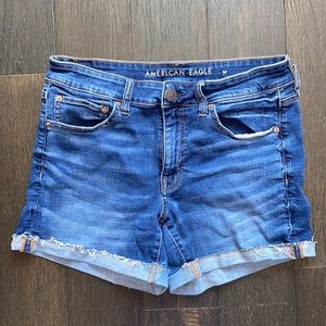 American Eagle Midi Super Stretch Jean Shorts